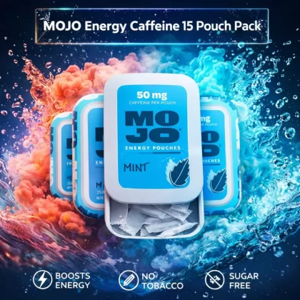 MOJO Energy Caffeine 15 Pouch Pack - Peach Watermelon
