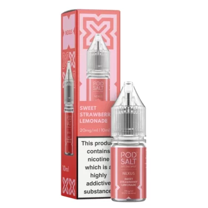 POD SALT NEXUS SWEET STRAWBERRY LEMONADE 10ML NIC SALT E-LIQUID