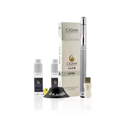 Cigma – Vape extra white + Lemon Soda 2 pack 0mg + Silicon sucker