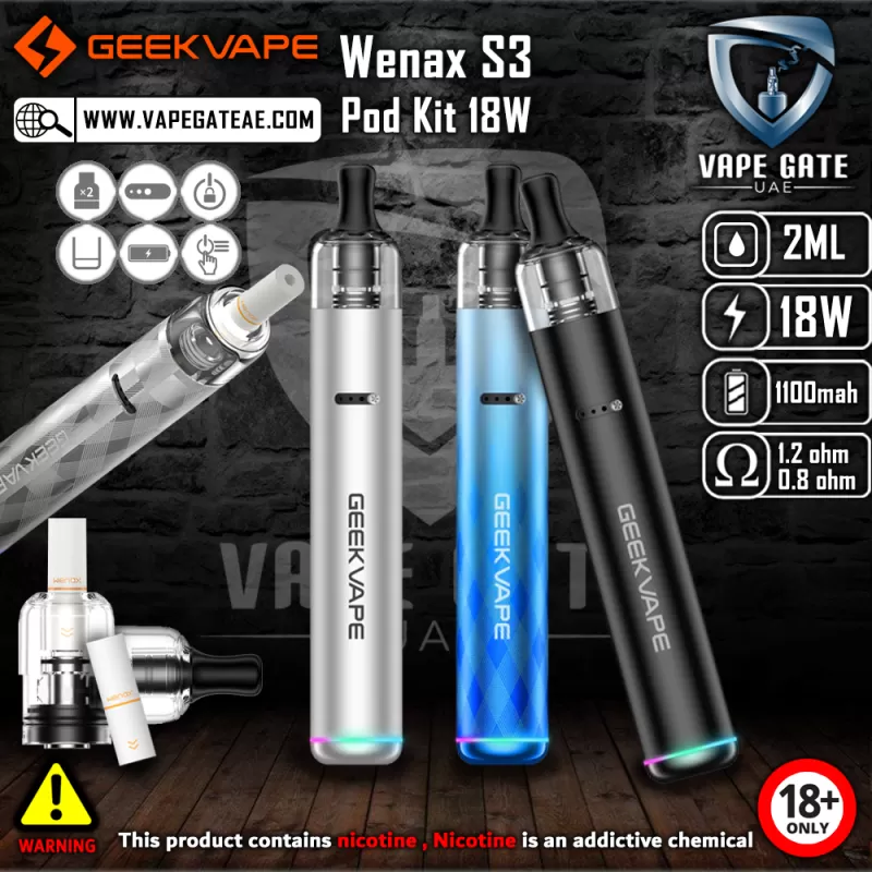 GEEKVAPE Wenax S3 Pod Kit 18W 1100mAh - Texture Blue