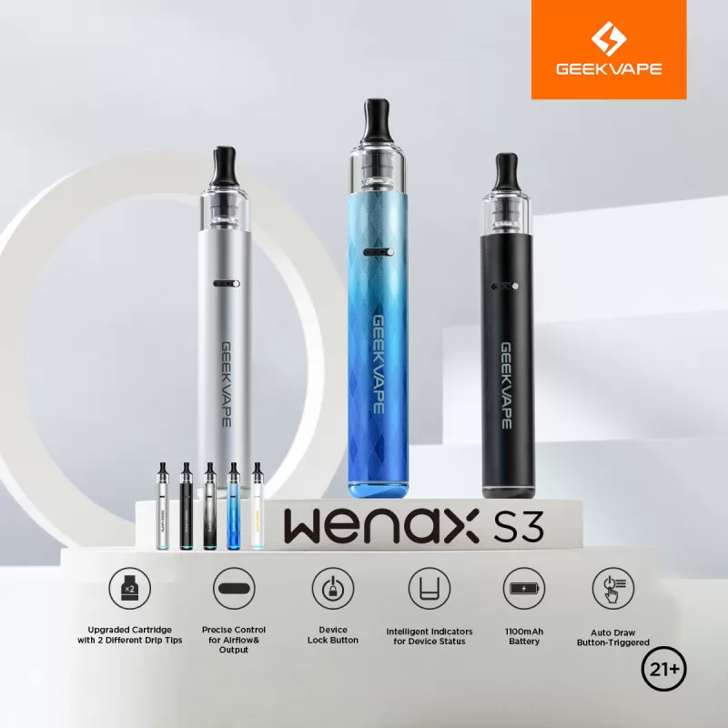 GEEKVAPE Wenax S3 Pod Kit 18W 1100mAh - Texture Blue - Image 2