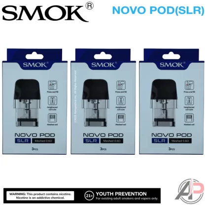 Smok Novo SLR Replacement Pods 3 Pack - SLR Meshed 0.4ohm Pods 2mL - 3 Pack, SLR Meshed 0.6ohm Pods 2mL - 3 Pack