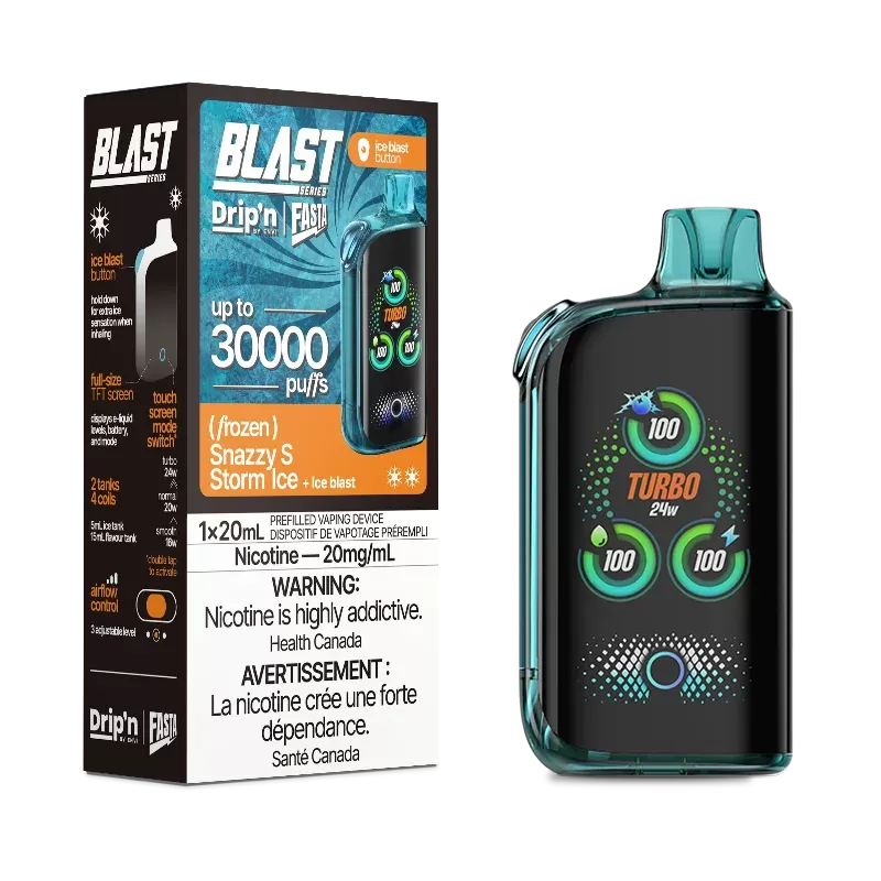 Drip’n Fasta Blast By Envi Snazzy S Storm Ice 30K Disposable Vape