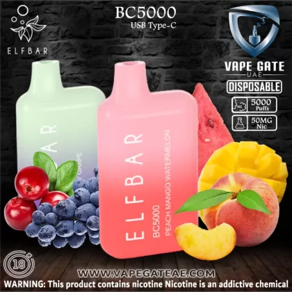 ELF Bar BC5000 Puffs Disposable Pod Device - Watermelon Bubblegum / 50 mg