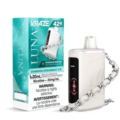 Kraze Luna Disposable Vape – 42K Puffs – Diamond Spearmint Ice