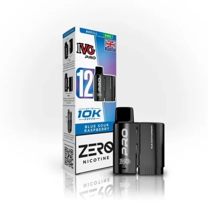 IVG Pro 12 Refill Pods - 0 Nicotine - Blue Raspberry Ice - Box of 5