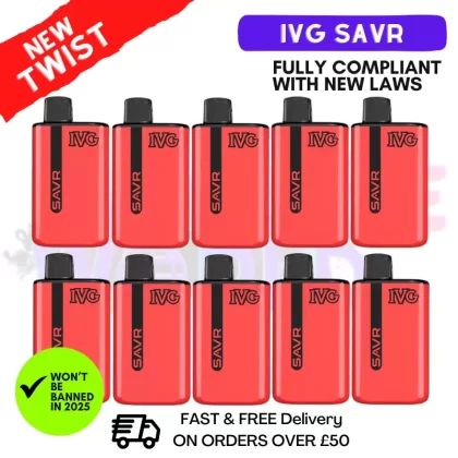 Strawberry Kiwi IVG Savr 3K Puff Box Of 10