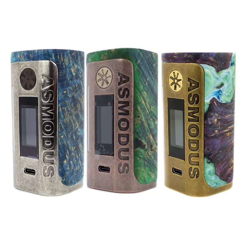 asMODus Lustro Kodama Box Mod 200W - Green red bronze