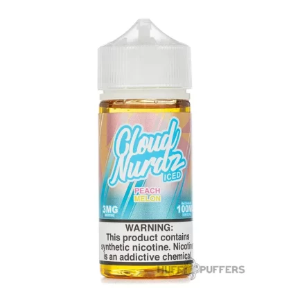 Cloud Nurdz – Iced Peach Melon 100mL - Nicotine Strength#0mg>3mg>6mg
