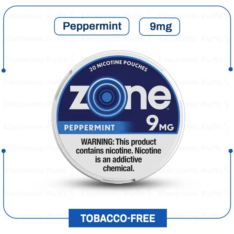 Buy zone Peppermint 9mg Nicotine Pouch Online | Electronicpuff