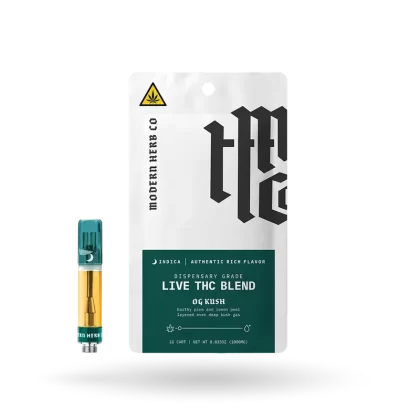 The Hemp Collect Live THC Vape Cartridge: OG Kush (Indica) 1g