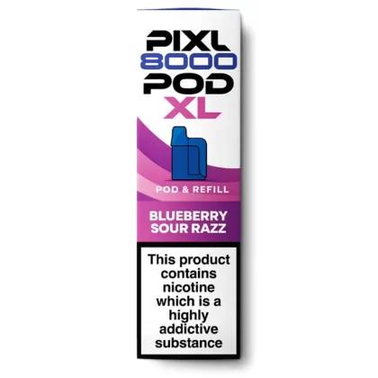 Blueberry Sour Razz by Pixl 8000 Refill Pod - 20 mg/ml (E22A2F)