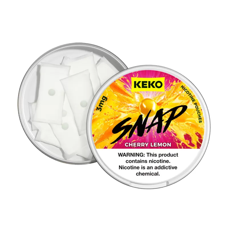 KEKO "SNAP" - Cherry Lemon - Nicotine Pouch (15 Count) - 5-Pack / 6MG - Image 2