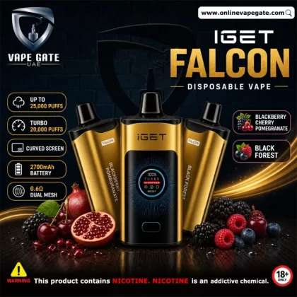 IGET Falcon Disposable Vape (25,000 Puffs) - Blackberry Ice / 50mg