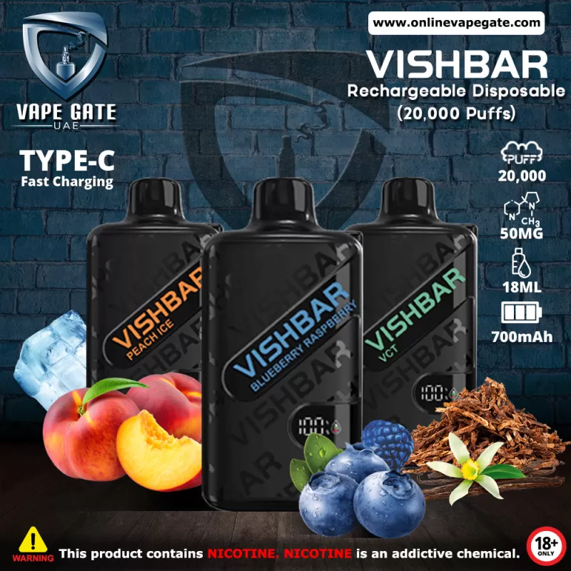 Vishbar Weekly Rechargeable Disposable Vape (20,000 Puffs) - VCT / 50 mg
