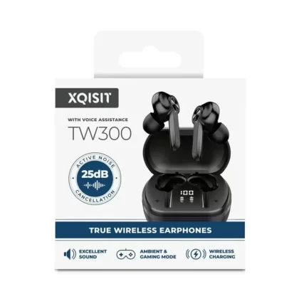 XQISIT True Wireless Earphones TW300 ANC – BLACK