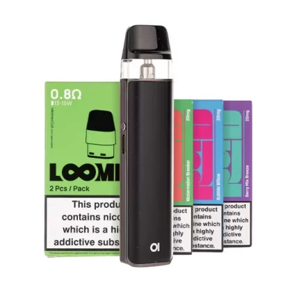 Aspire Loomix Pod Kit Bundle - Midnight Black / 0.4ohm
