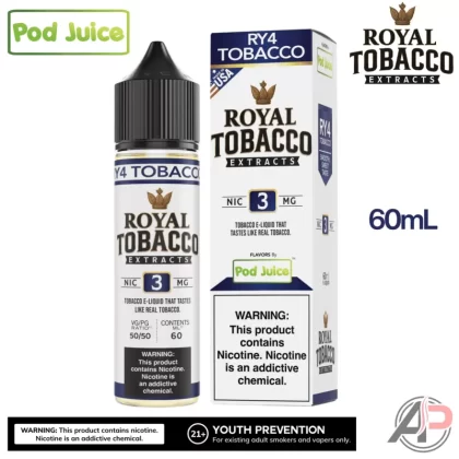 Pod Juice Royal Tobacco Extracts RY4 Tobacco E-Liquid 60mL