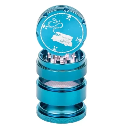 Cheech & Chong Up In Smoke 50mm 4-Piece Grinder - colour#Aqua>Black>Green>Purple (A4A393)