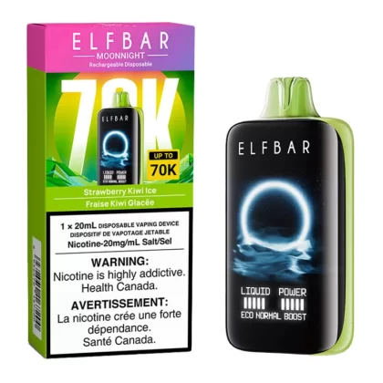 Elf Bar MoonNight 70K Disposable Vape Device - Strawberry Kiwi Ice 20ml - 20mg/ml