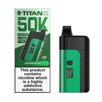Titan X 50k Prefilled Vape Kit Watermelon Ice - Nicotine Strength#20mg (C1970A)