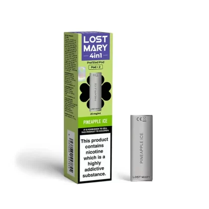 Lost Mary 4in1 Pineapple Ice Prefilled Vape Pods 20mg – 2 Pods