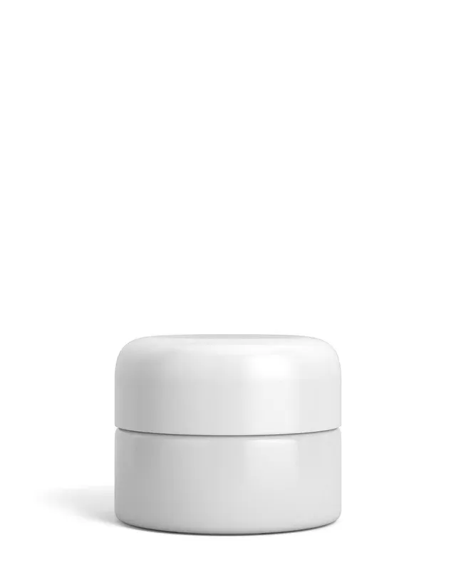 Child Resistant | Glossy White Glass Concentrate Containers w/ Cap | 32mm – 9mL – 320 Count