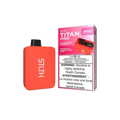 Stlth Titan Pro Disposable Vape – 15K Puffs – Razz Apple Ice