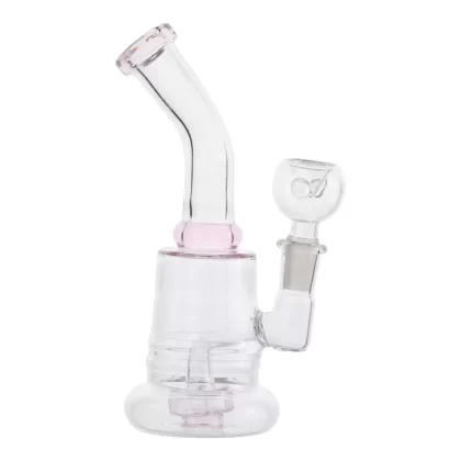 Pink Tilted Disc Perc Bong – 7in - Ejuicewarehouse