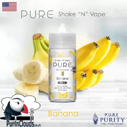 P.U.R.E Banana Shake n Vape E-Liquid (50ml 0mg)