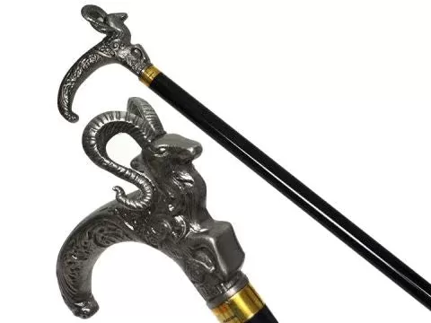 Walking Cane / Sword Cane 34.5″- Ram Head