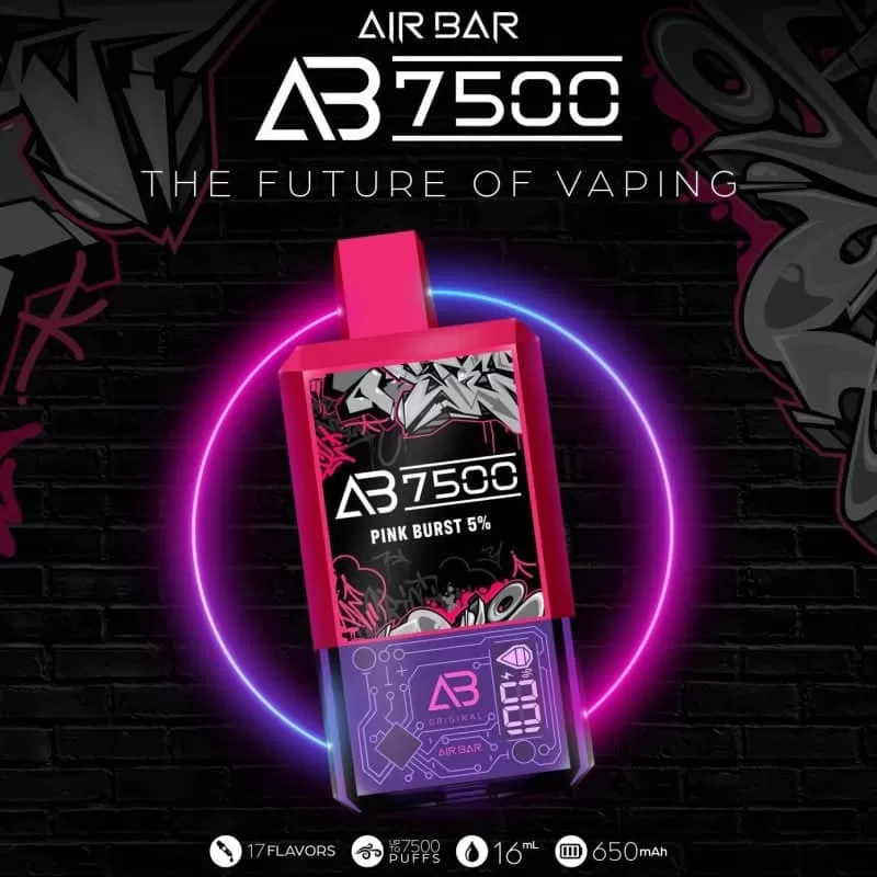 Air Bar AB7500 Puff Disposable Vape Device - Black Dragon Ice, Blue Razz Ice - Image 2