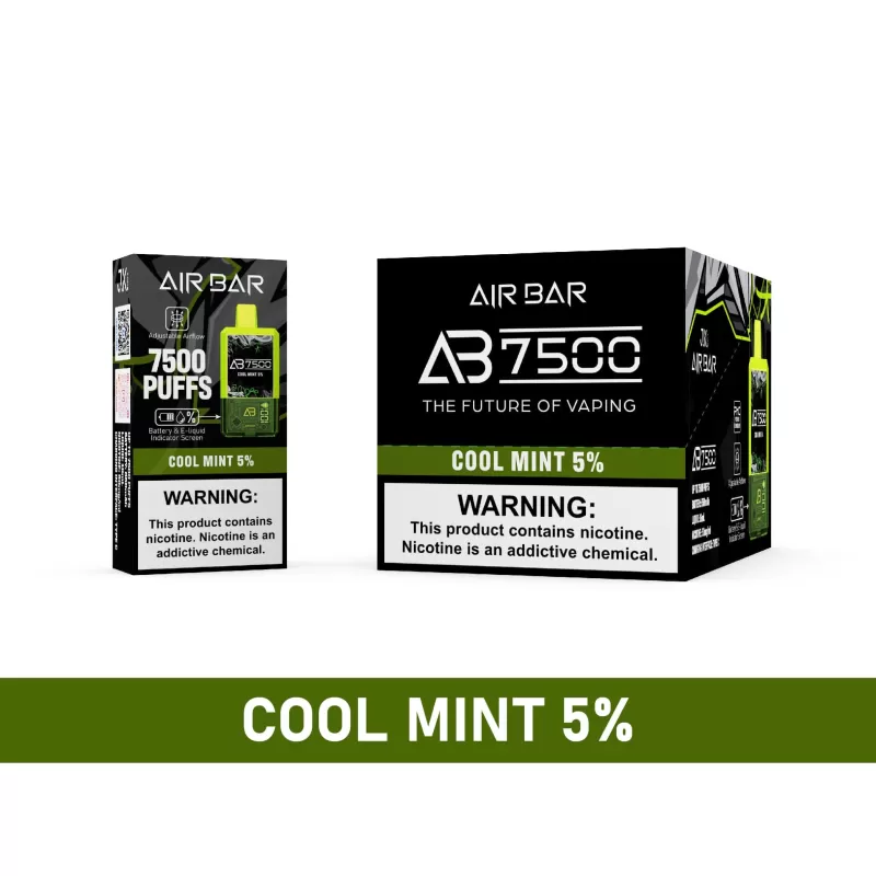 Air Bar AB7500 Puff Disposable Vape Device - Black Dragon Ice, Blue Razz Ice - Image 3