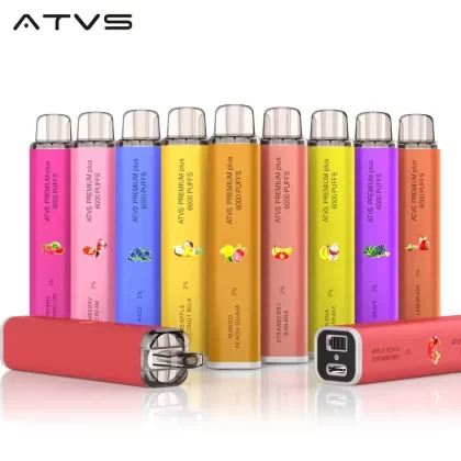 Wholesale ATVS Premium Plus Rechargeable Disposable Vape Pen Device 6000 Puffs 600 mah ( )
