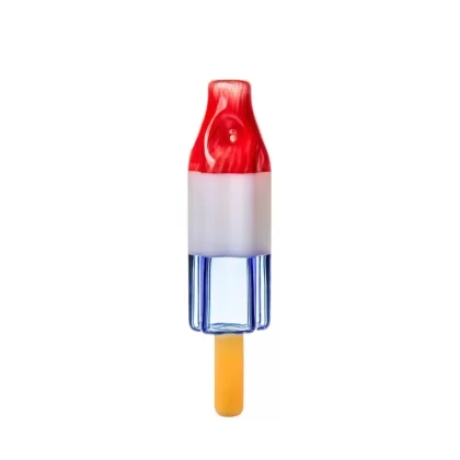 BigFun Pipesicle Glass Hand Pipe – 6-Inch Bomb Pop Popsicle Design - Discountvapepen