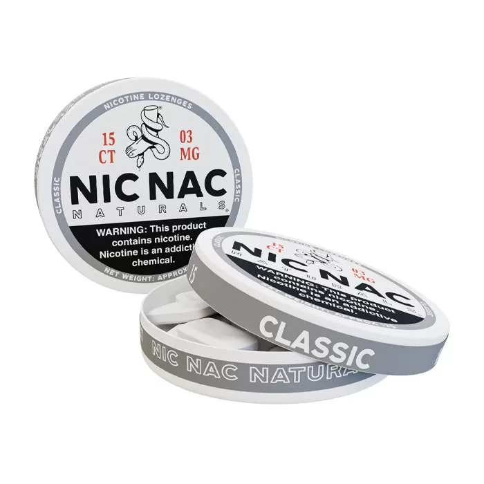 Nic Nac Classic Nicotine Lozenges - 20 per can - 6 mg - Image 2