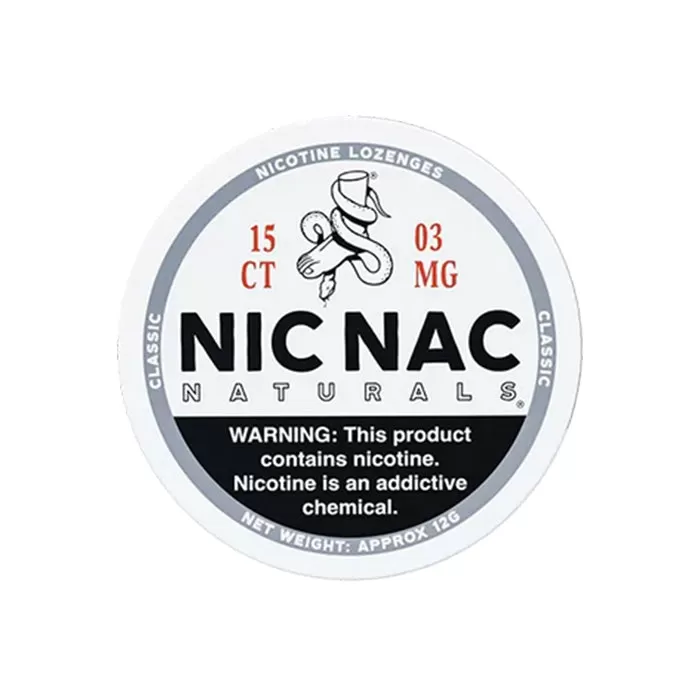 Nic Nac Classic Nicotine Lozenges - 20 per can - 6 mg - Image 3