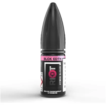 Riot Squad BLCK EDTN Deluxe Passion Fruit & Rhubarb Hybrid Nic Salt E-Liquid