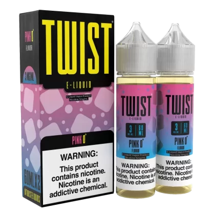TWIST E-Liquid - Pink 0 (Iced Pink Punch) - 120ML E-Liquid (Twin 60ML Pack) - 6MG