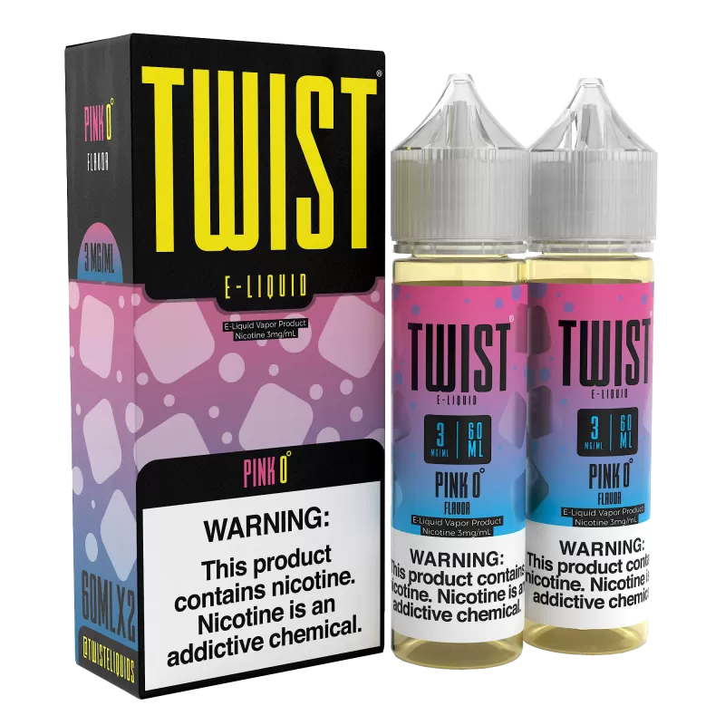 TWIST E-Liquid - Pink 0 (Iced Pink Punch) - 120ML E-Liquid (Twin 60ML Pack) - 6MG