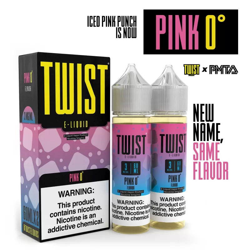 TWIST E-Liquid - Pink 0 (Iced Pink Punch) - 120ML E-Liquid (Twin 60ML Pack) - 6MG - Image 2