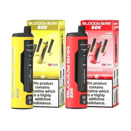 Bloody Bar 60K 4-in-1 Prefilled Pod Kit - Flavour#Berry Pack>Blueberry Pack>Cherry Pack>Cool Pack>Fruit Pack>Juicy Pack>Sour Pack>Special Pack>Strawberry Pack>Tropical Pack