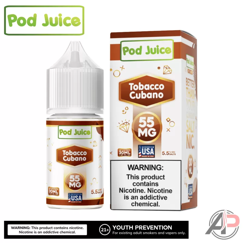 Pod Juice Tobacco Cubano Salt Nicotine 30mL