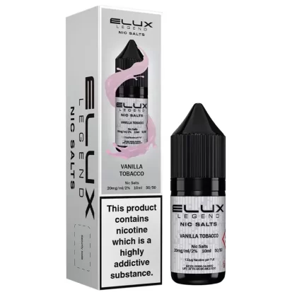 Vanilla Tobacco 10ml Nic Salt E-liquid By Elux Legend