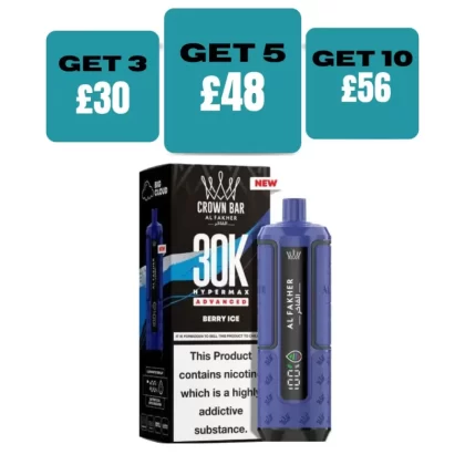 Al Fakher 30K Hypermax Prefilled Pod Kit - £10.99 or 3 For £30 - Blueberry Raspberry