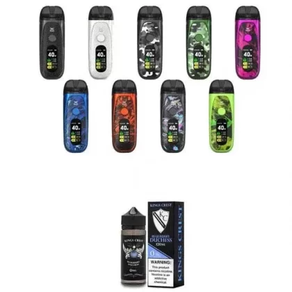 Starter Kit Bundle With SMOK POZZ X Kit and 120ml Kings Crest E-juice