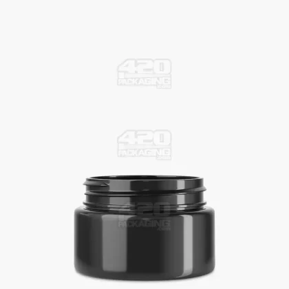 Straight Sided Black Plastic Jars | 53mm – 2oz – 200 Count - Ejuicewarehouse