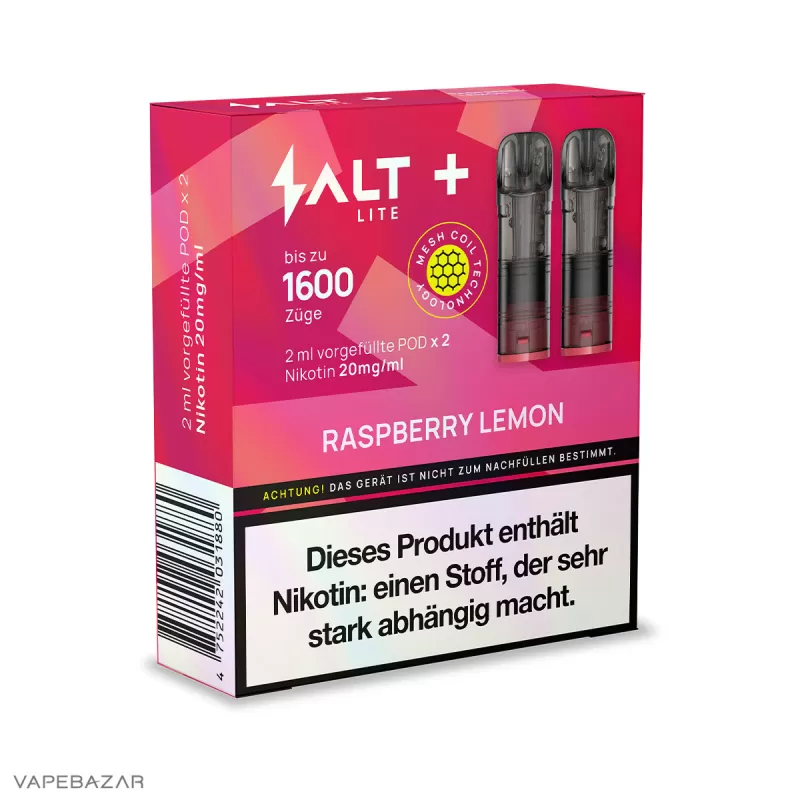 Salt+ Lite Pod – Raspberry Lemon (2er Pack) - Himbeere / Zitrone - Image 3