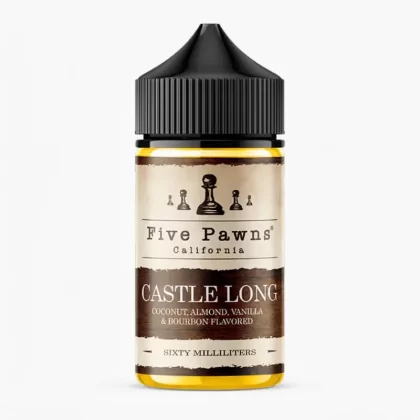 Castle Long – Five Pawns – 60mL – Made in USA – Bourbon Vape