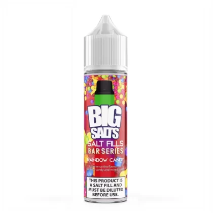 Big Salts Rainbow Candy – 60ml Salt Fills E Liquid - 5mg Nic Strength Including 3 x Blue Salt Shots, 10mg Nic Strength Including 3 x Pink Salt Shots